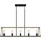 Quoizel Oak Park Linear Chandelier 5 Lights Matte Black OKP542MBK - alternate 4